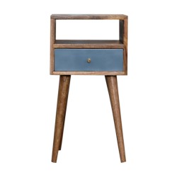 Mini Blue Hand Painted Bedside / Accent Table