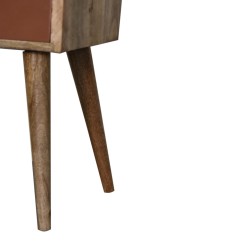 Mini Brick Red Hand Painted Bedside / Accent Table