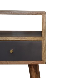 Mini Slate Grey Hand Painted Bedside / Accent Table