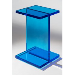 Blue Acrylic Glow Accent Table
