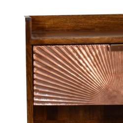 Manila Copper one Drawer and Open Slot Bedside / Accent Table